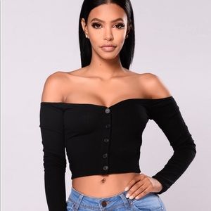 Fashion Nova Over The Shoulder Top
